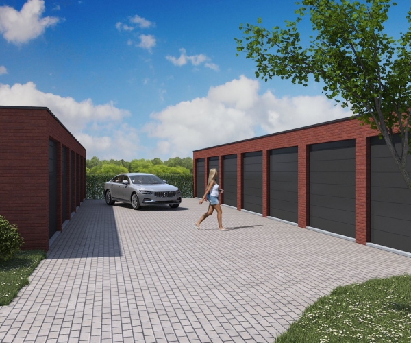 Vijf nieuwbouw garages nabij Coppietersbos